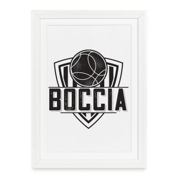 Boccia player clothing with boccia balls Boccia - Framed poster (27 × 37 cm) - white - Front