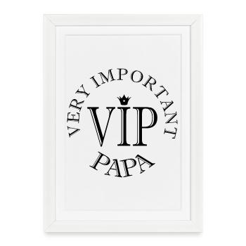 Bonne fête Papa - Affiche encadrée (27 × 37 cm) - blanc - Devant