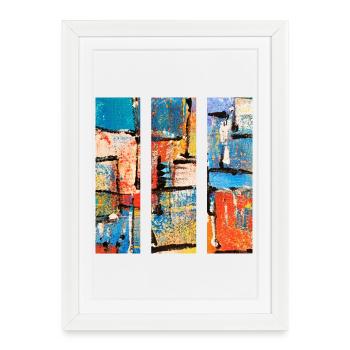 Design abstrait d’art urbain - Affiche encadrée (27 × 37 cm) - blanc - Devant