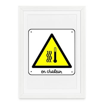 En chaleur - Affiche encadrée (27 × 37 cm) - blanc - Devant