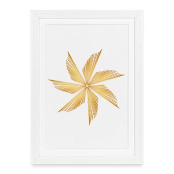 Belle étoile brillante pour Noël - Affiche encadrée (27 × 37 cm) - blanc - Devant