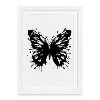 Butterfly - Framed poster (27 × 37 cm) - white - Front
