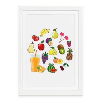 Bonbons de la nature - Affiche encadrée (27 × 37 cm) - blanc - Devant