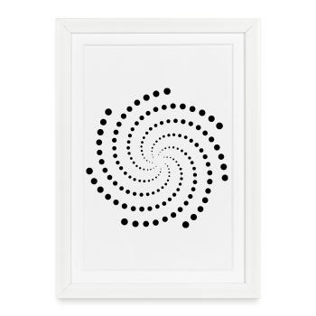 Points Swirl - Framed poster (27 × 37 cm) - white - Front