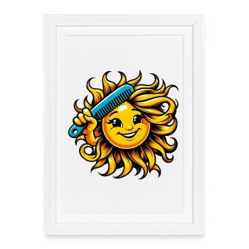 Sun - Framed poster (27 × 37 cm) - white - Front