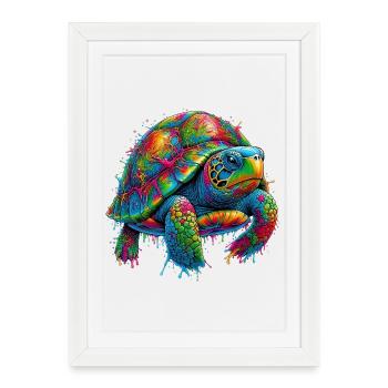 Turtle - Framed poster (27 × 37 cm) - white - Front