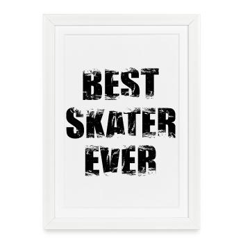 Meilleur patineur - Affiche encadrée (27 × 37 cm) - blanc - Devant