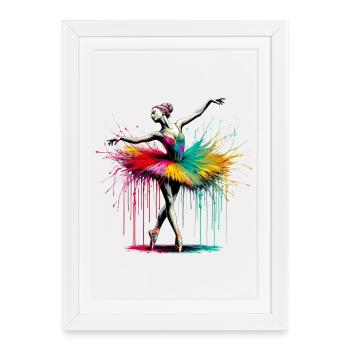 Ballet dancer with tutu - Framed poster (27 × 37 cm) - white - Front