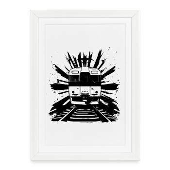 Railway Sketch - Framed poster (27 × 37 cm) - white - Front