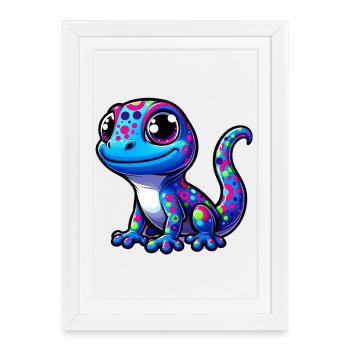 Gecko - Framed poster (27 × 37 cm) - white - Front