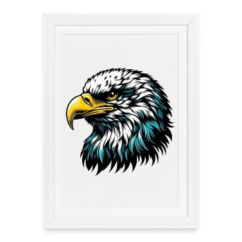 Aigle - Affiche encadrée (27 × 37 cm) - blanc - Devant