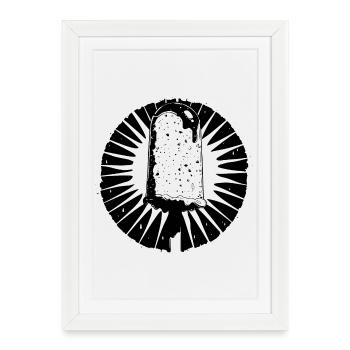 Glace - Affiche encadrée (27 × 37 cm) - blanc - Devant