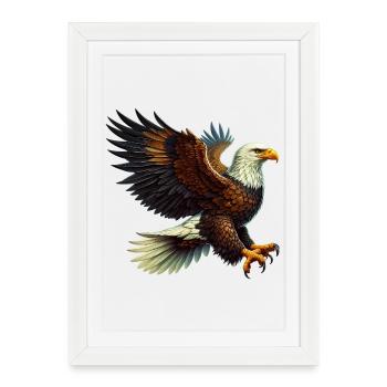 Aigle - Affiche encadrée (27 × 37 cm) - blanc - Devant