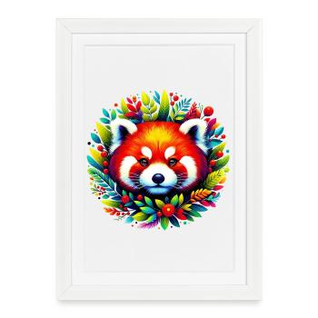 Red panda - Framed poster (27 × 37 cm) - white - Front