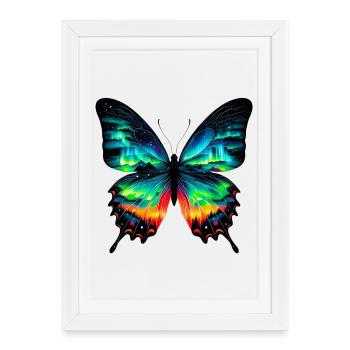 Butterfly - Framed poster (27 × 37 cm) - white - Front