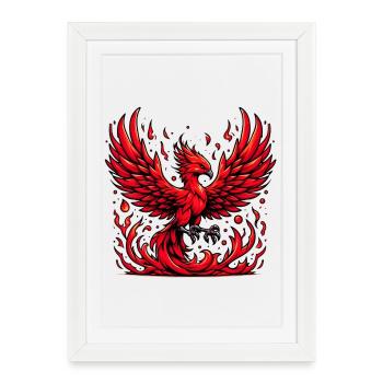 Red Phoenix - Framed poster (27 × 37 cm) - white - Front