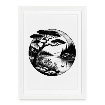Tree – Nature in Harmony - Framed poster (27 × 37 cm) - white - Front