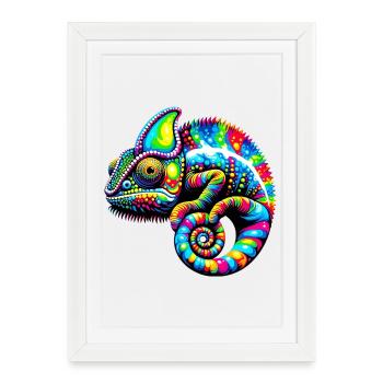 Chameleon - Framed poster (27 × 37 cm) - white - Front