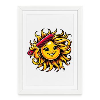 Sun - Framed poster (27 × 37 cm) - white - Front