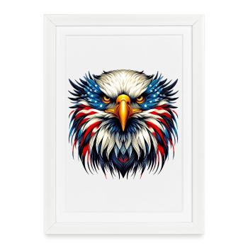 Aigle - Affiche encadrée (27 × 37 cm) - blanc - Devant