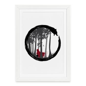 Le Petit Chaperon Rouge - Affiche encadrée (27 × 37 cm) - blanc - Devant