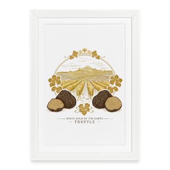 Festival de la truffe italienne - Affiche encadrée (27 × 37 cm) - blanc - Devant