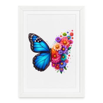 Colorful Butterfly Nature Inspired Summer Vibes - Framed poster (27 × 37 cm) - white - Front
