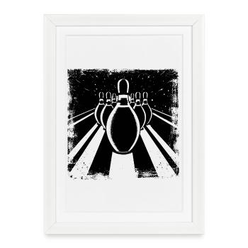 Cône - Affiche encadrée (27 × 37 cm) - blanc - Devant
