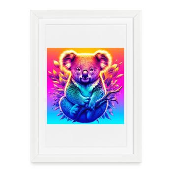 Koala - Framed poster (27 × 37 cm) - white - Front