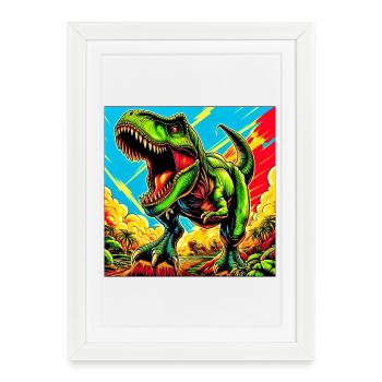 dinosaur - Framed poster (27 × 37 cm) - white - Front