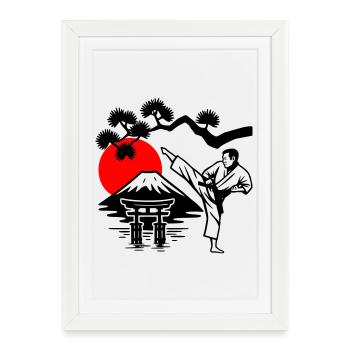 Karate Nature - Framed poster (27 × 37 cm) - white - Front