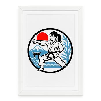 KIarate Nature - Affiche encadrée (27 × 37 cm) - blanc - Devant
