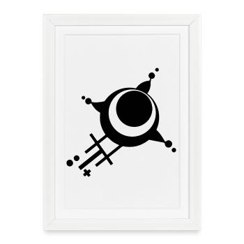 Sigil du voyageur extraterrestre - Affiche encadrée (27 × 37 cm) - blanc - Devant