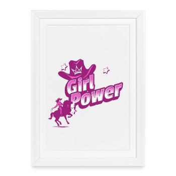 Girl Power - Horseback riding and Radiance - Framed poster (27 × 37 cm) - white - Front