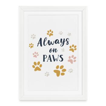 Toujours sur Pattes - Affiche encadrée (27 × 37 cm) - blanc - Devant
