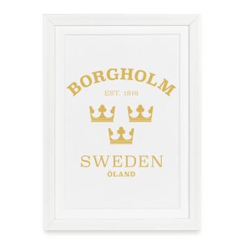 Borgholm, Suède, Suède - Affiche encadrée (27 × 37 cm) - blanc - Devant