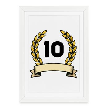 10-Couronne - Affiche encadrée (27 × 37 cm) - blanc - Devant