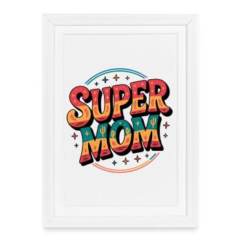 Supermom Desert Colors Design - Framed poster (27 × 37 cm) - white - Front