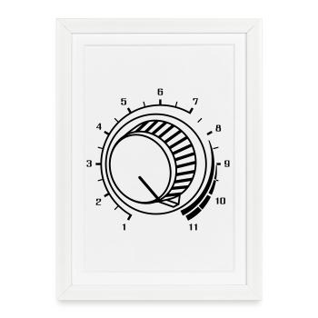 Volume, Monter le son, Volume, Musique, Fête, Son DJ - Affiche encadrée (27 × 37 cm) - blanc - Devant