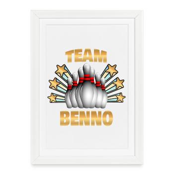 Bowling Benno - Framed poster (27 × 37 cm) - white - Front