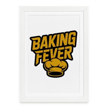 Baking Fever: Chef Hat Graphic - Framed poster (27 × 37 cm) - white - Front