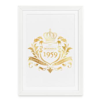 66. Geburtstag Semper Verum - Established 12/1959 - Framed poster (27 × 37 cm) - white - Front