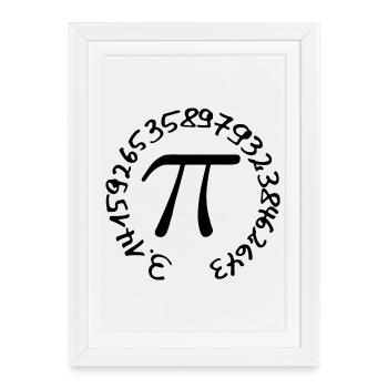 Pi - Framed poster (27 × 37 cm) - white - Front