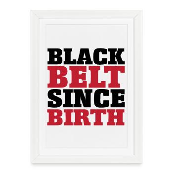 Nouveau design : Judo Fighter Rouge Imprimé Noir - Affiche encadrée (27 × 37 cm) - blanc - Devant