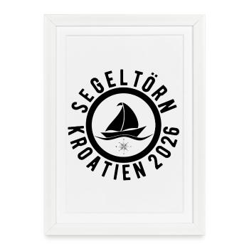 Voyage en voile en Croatie 2026 - Affiche encadrée (27 × 37 cm) - blanc - Devant