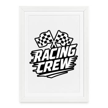 Équipe de course Rennsport - Affiche encadrée (27 × 37 cm) - blanc - Devant