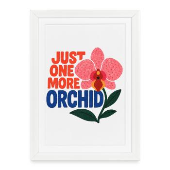 Encore une orchidée - Affiche encadrée (27 × 37 cm) - blanc - Devant