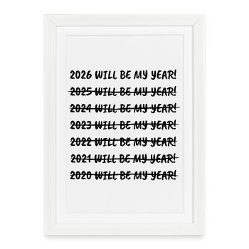 New Year | New Year's resolutions 2026 - Framed poster (27 × 37 cm) - white - Front