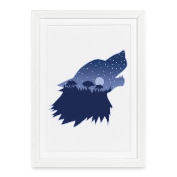 L'appel de la forêt - Affiche encadrée (27 × 37 cm) - blanc - Devant