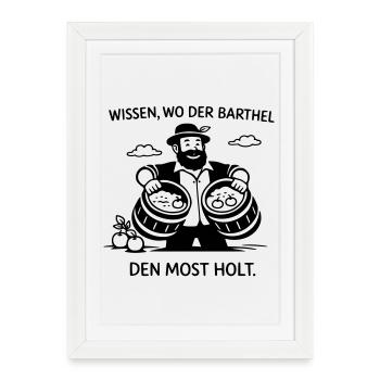 Savoir d’où vient Barthel le doit - Affiche encadrée (27 × 37 cm) - blanc - Devant